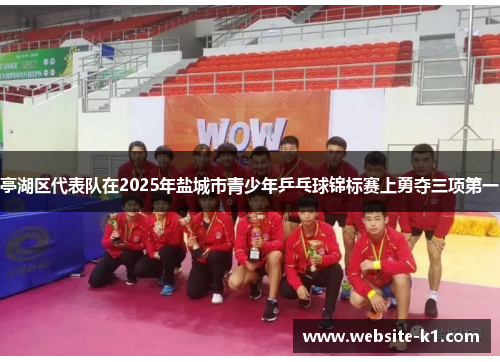亭湖区代表队在2025年盐城市青少年乒乓球锦标赛上勇夺三项第一